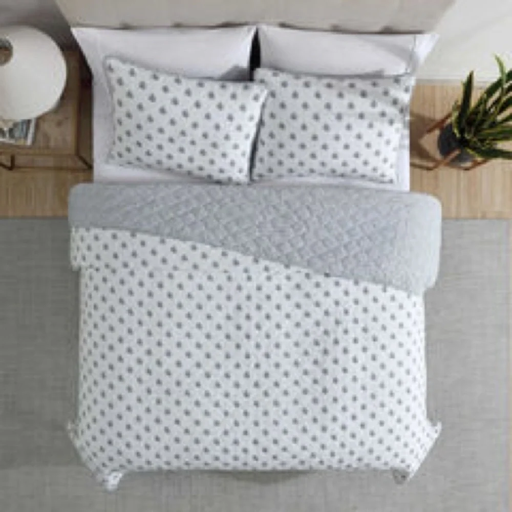 Nautica Coral Beach Blue Twin Quilt Set – 100% Cotton Coastal Bedding w/ Sham